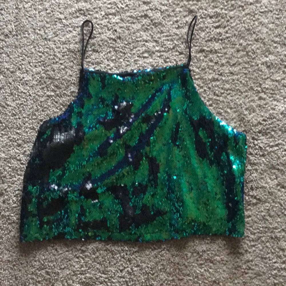 Sequin crop top